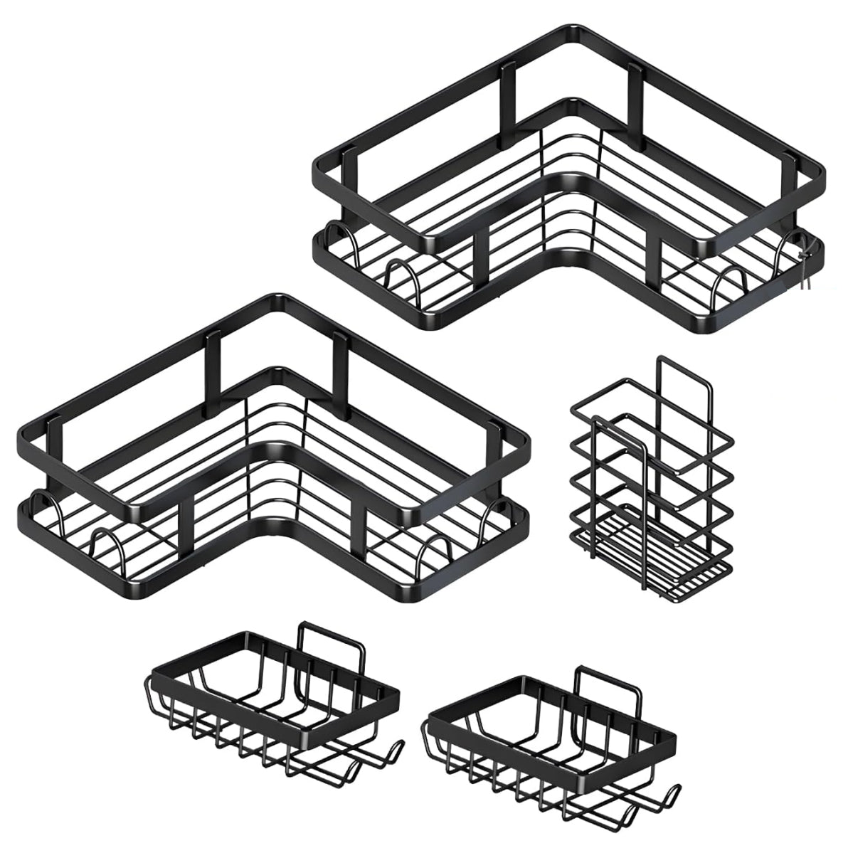 Esquinero de Baño 5 Piezas - Organizador Adhesivo